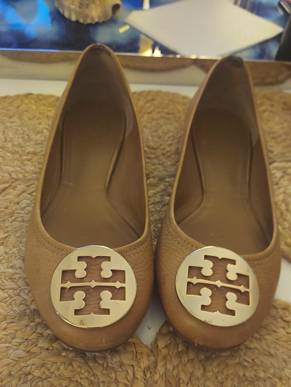 Tory Burch Pebble Leather Ballet Flats